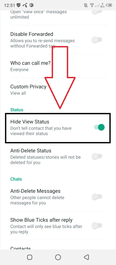 GB WhatsApp APK Download Updated Version Dec 2025 (Anti Ban) 7 Hide view status