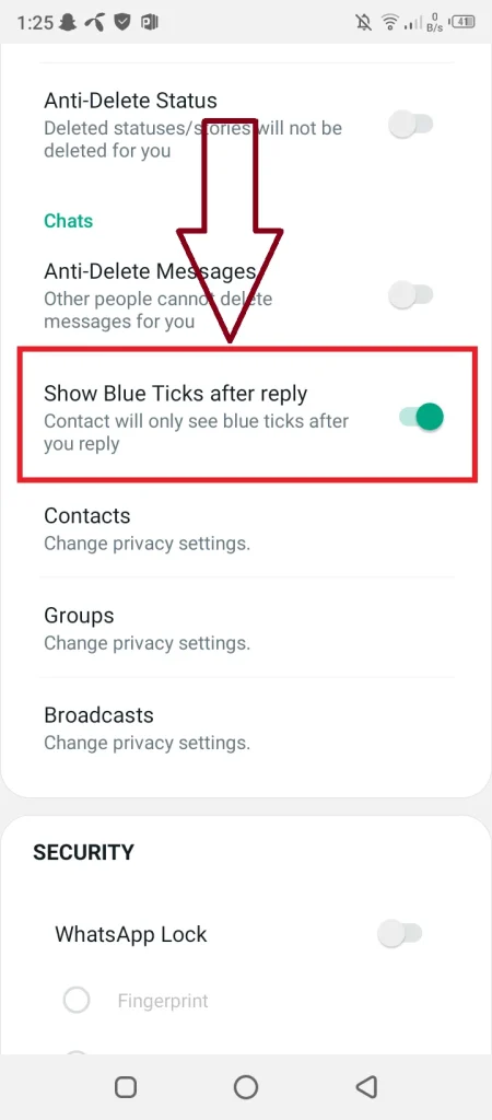 GB WhatsApp APK Download Updated Version Dec 2025 (Anti Ban) 12 Show Blue ticks after reply
